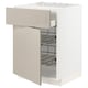 METOD / MAXIMERA Base cab f hob/drawer/2 wire bskts, white/Stensund beige, 60x60 cm