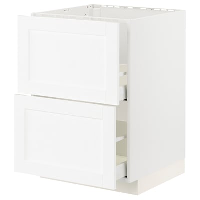 METOD white kitchen cabinet, modern design with classic look, made of particleboard and fiberboard.