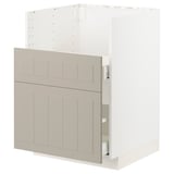 METOD / MAXIMERA Base cab f TALLSJÖN sink, white/Stensund beige, 60x60 cm