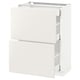 METOD / MAXIMERA Base cab with 2 fronts/3 drawers, white/Veddinge white, 60x37 cm