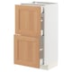 METOD / MAXIMERA Base cab with 2 fronts/3 drawers, white/Vedhamn oak, 40x37 cm