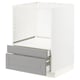 METOD / MAXIMERA Base cabinet f combi micro/drawers, white/Bodbyn grey, 60x60 cm