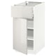 METOD / MAXIMERA Base cabinet with drawer/door, white/Ringhult light grey, 40x60 cm