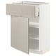 METOD / MAXIMERA Base cabinet with drawer/door, white/Stensund beige, 60x37 cm
