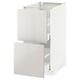 METOD / MAXIMERA Base cb 2 fronts/2 high drawers, white/Ringhult light grey, 40x60 cm