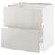 METOD / MAXIMERA Base cb 2 fronts/2 high drawers, white/Ringhult light grey, 80x60 cm