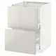 METOD / MAXIMERA Base cb 2 fronts/2 high drawers, white/Ringhult light grey, 60x60 cm