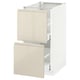 METOD / MAXIMERA Base cb 2 fronts/2 high drawers, white/Voxtorp high-gloss light beige, 40x60 cm