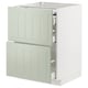 METOD / MAXIMERA Bc w pull-out work surface/3drw, white/Stensund light green, 60x60 cm
