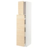 METOD / MAXIMERA Hc w p-o func 1dr/4drw, white/Askersund light ash effect, 40x60x200 cm