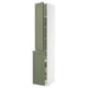 Option: METOD / MAXIMERA Hc w p-o func 3drw/1dr/2shlv, white/Axstad grey-green, 40x60x240 cm