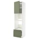 METOD / MAXIMERA Hi cab f ov/combi ov w dr/2 drwrs, white/Axstad grey-green, 60x60x240 cm