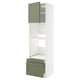 METOD / MAXIMERA Hi cab f ov/combi ov w dr/2 drwrs, white/Axstad grey-green, 60x60x220 cm