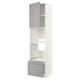 METOD / MAXIMERA Hi cab f ov/combi ov w dr/2 drwrs, white/Bodbyn grey, 60x60x240 cm