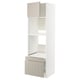 METOD / MAXIMERA Hi cab f ov/combi ov w dr/2 drwrs, white/Stensund beige, 60x60x200 cm