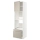 METOD / MAXIMERA Hi cab f ov/combi ov w dr/2 drwrs, white/Stensund beige, 60x60x220 cm