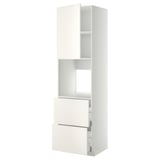 METOD / MAXIMERA Hi cab f ov w dr/2 frnts/2 hi drwrs, white/Veddinge white, 60x60x220 cm