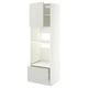 METOD / MAXIMERA High cabinet f built-in appliances, white/Aspudden light grey, 60x60x200 cm