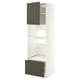 METOD / MAXIMERA High cabinet f built-in appliances, white/Havstorp brown-beige, 60x60x200 cm