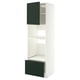 METOD / MAXIMERA High cabinet f built-in appliances, white/Havstorp deep green, 60x60x200 cm