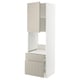 METOD / MAXIMERA High cabinet f oven+door/2 drawers, white/Stensund beige, 60x60x200 cm