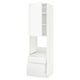 METOD / MAXIMERA High cabinet f oven+door/2 drawers, white/Voxtorp matt white, 60x60x220 cm