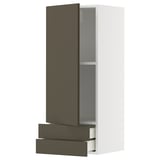 METOD / MAXIMERA Wall cabinet with door/2 drawers