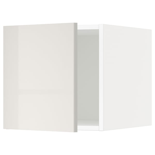 METOD Top cabinet, white/Ringhult light grey, 40x40 cm