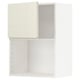 METOD Wall cabinet for microwave oven, white/Voxtorp high-gloss light beige, 60x80 cm
