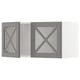METOD Wall cabinet w 2 glass dr/crossbar., white/Bodbyn grey, 80x40 cm
