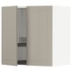 METOD Wall cabinet w dish drainer/2 doors, white/Stensund beige, 60x60 cm
