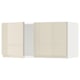 METOD Wall cabinet with 2 doors, white/Voxtorp high-gloss light beige, 80x40 cm