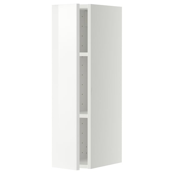 METOD Wall cabinet with shelves, white/Ringhult white, 20x80 cm
