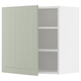 METOD Wall cabinet with shelves, white/Stensund light green, 60x60 cm