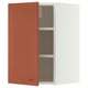 METOD Wall cabinet with shelves, white/Terrsjö red-brown wave pattern, 40x60 cm