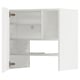 METOD Wall cb f extr hood w shlf/door, white/Ringhult light grey, 60x60 cm