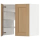 METOD Wall cb f extr hood w shlf/door, white/Vedhamn oak, 60x60 cm