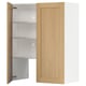 METOD Wall cb f extr hood w shlf/door, white/Vedhamn oak, 80x100 cm