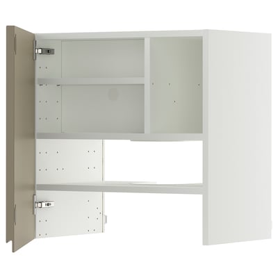 METOD kitchen unit - high gloss grey-brown - sleek, adjustable shelves.