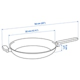 MIDDAGSMAT Frying pan, non-stick coating/stainless steel, 32 cm