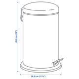 MJÖSA Pedal bin, white, 12 l