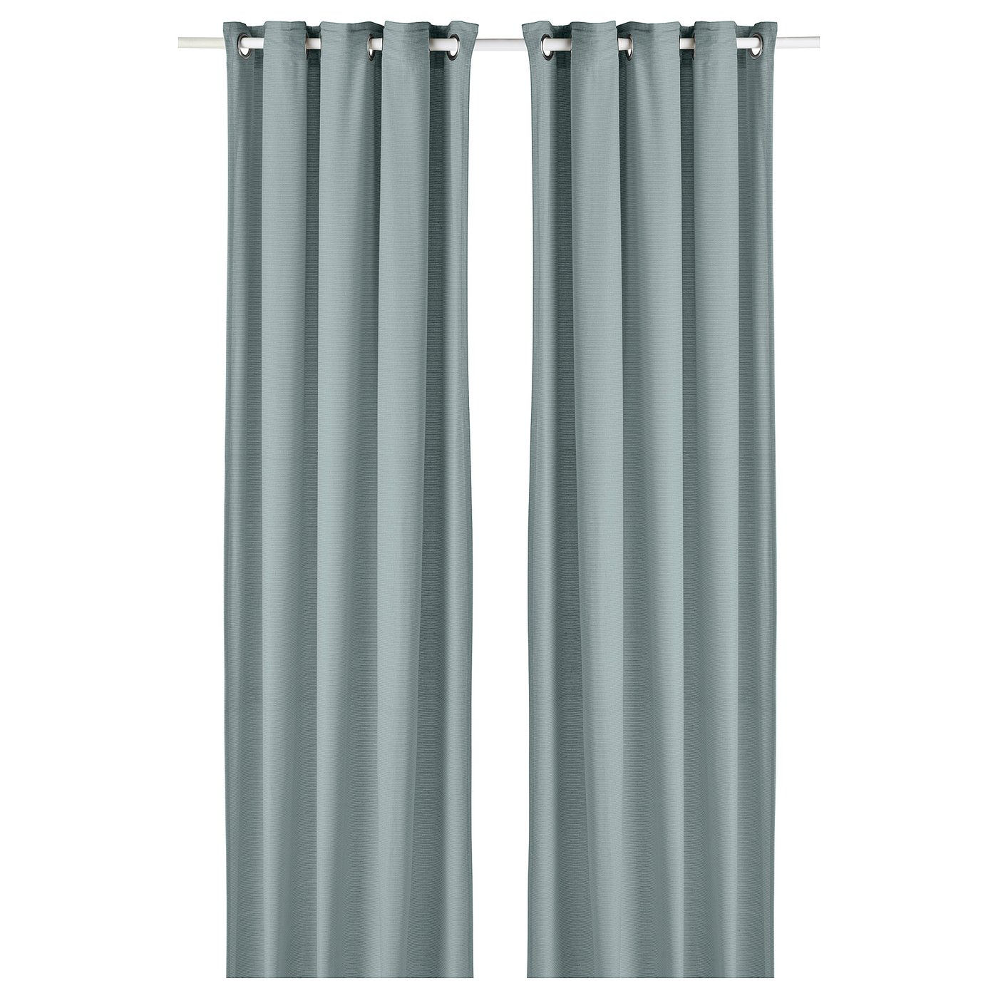 MOALINA Curtains, 1 pair light blue IKEA