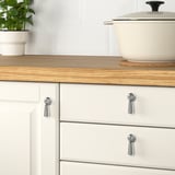 MOSSARYD Drop handle, stainless steel colour, 49 mm