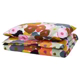 MURREVA Duvet cover and pillowcase, multicolour/floral pattern, 150x200/50x80 cm
