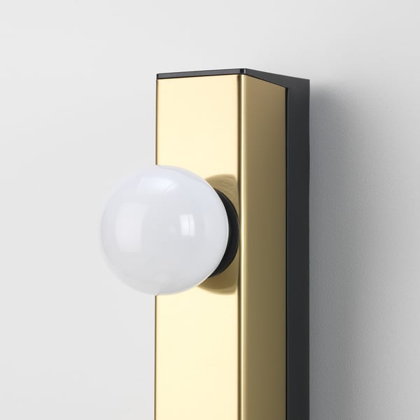 MUSIK Wall lamp, wired-in installation, brass-colour