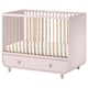 MYLLRA Cot with drawer, pale pink, 60x120 cm