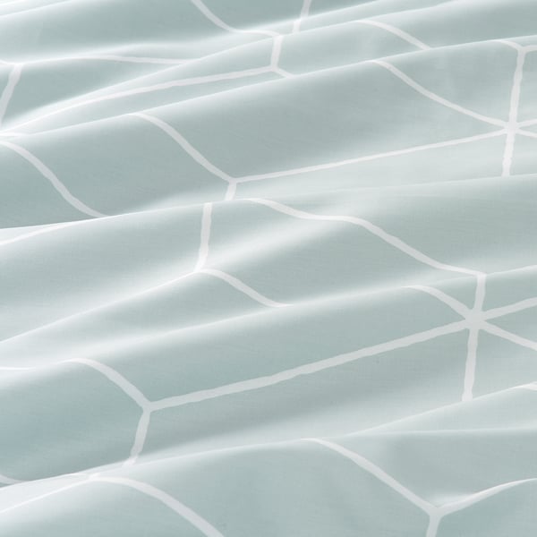 MYRTÅG Duvet cover and pillowcase, light green, 150x200/50x80 cm