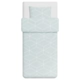 MYRTÅG Duvet cover and pillowcase, light green, 150x200/50x80 cm