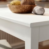 NÄSINGE / BERGMUND Table and 2 chairs, white/Gunnared medium grey white, 80x60 cm