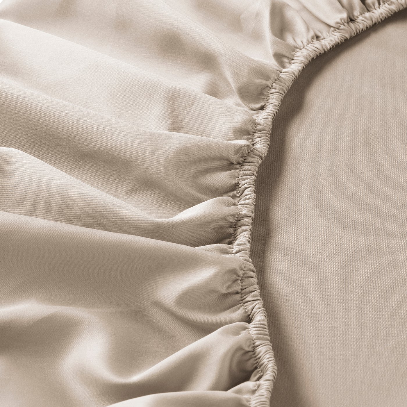 NATTJASMIN Fitted sheet - light beige 
